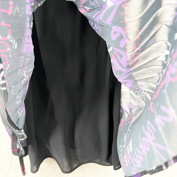 RAMY BROOK Printed Melanie Pleated Mini Dress In Believe Print Size M NEW - Picture 9 of 11